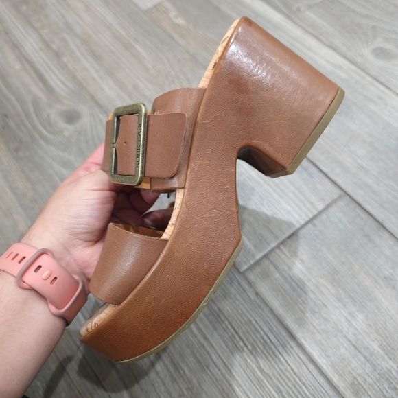 KORK EASE Women’s Taige Brown w/ Leather Strap, 6M, Platform Heel - Picture 9 of 16